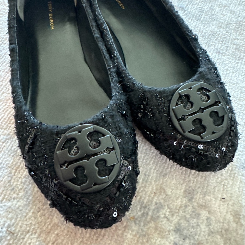 Tory Burch Chelsea Ballet Flat Willa Tweed Size 9